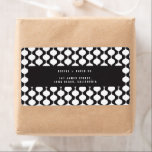 Étiquette Élégant vintage baubles rétro Noël<br><div class="desc">Elégant baubles vintages rétro étiquettes de adresse de vacances de Noël. La couleur Arrière - plan peut être customisée. Partie d'une collection de coordination.</div>