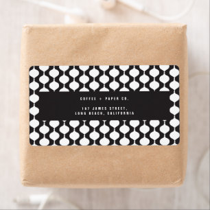 Étiquette Élégant vintage baubles rétro Noël