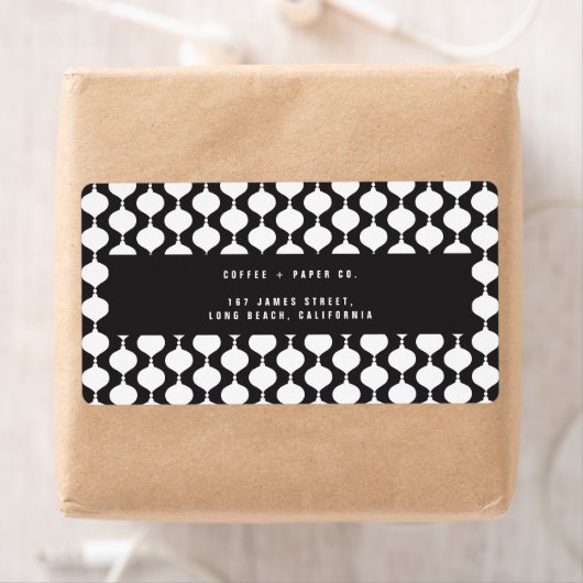 Étiquette Élégant vintage baubles rétro Noël (En situation)