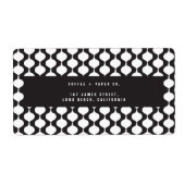 Étiquette Élégant vintage baubles rétro Noël (Devant)