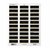 Étiquette Elegant Vintage French Gold Floral  (Feuille entière)