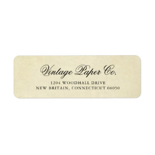Étiquette Élégant Vintage Victorian Business Return Adresse