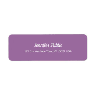 Étiquette Élégant violet moderne Script Professional Plain