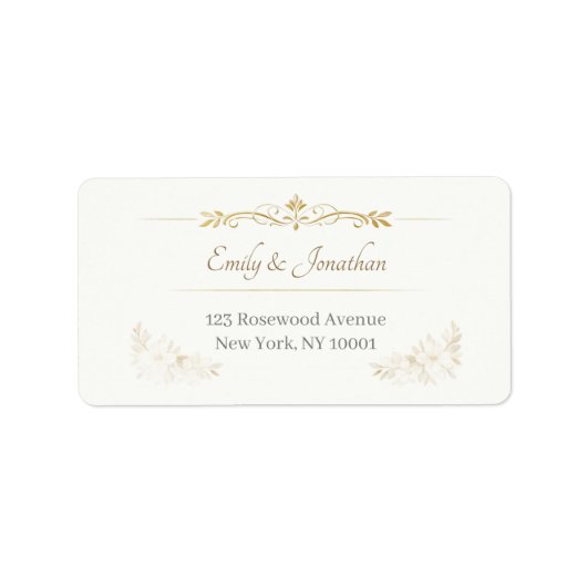 Étiquette Elegant Wedding Address Labels (Devant)