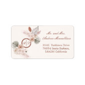 Étiquette Elegant Wedding Return Address Label (Devant)