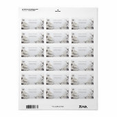 Étiquette Elegant White 3D Magnolia (Feuille entière)