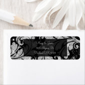 Étiquette Élégante adresse de mariage Parties scintillant ar (En situation)