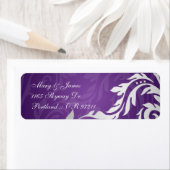 Étiquette Élégante Adresse de mariage Tourbillonnant Flouris (En situation)