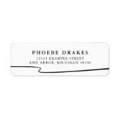 Étiquette Élégante adresse de retour de script manuscrit (Devant)