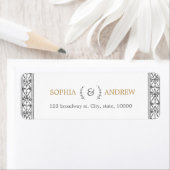 Étiquette Élégante adresse de retour rustique vintage classi (En situation)