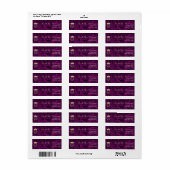 Étiquette Élégante adresse de retour violet (Feuille entière)