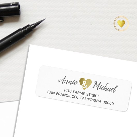 Étiquette Élégante adresse du marié mariage romantique