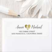 Étiquette Élégante adresse du marié mariage romantique (En situation)