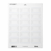 Étiquette Elégante adresse postale Mariage blanc/argent (Feuille entière)