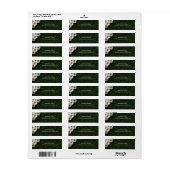 Étiquette Elégante aquarelle blanc marguerites Modèle modern (Feuille entière)