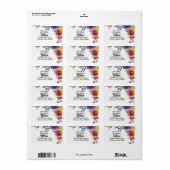 Étiquette Élégante Aquarelle Fleurs Adresse de retour (Feuille entière)