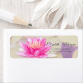 Étiquette Elégante aquarelle glamour Lotus (En situation)