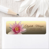 Étiquette Elégante aquarelle glamour Lotus Gold (En situation)