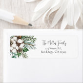 Étiquette Elégante aquarelle hiver Noël Adresse de retour (En situation)