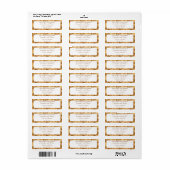 Étiquette élégante blanche et dorée pour pot de co (Feuille entière)