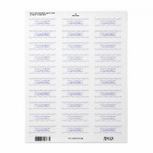 Étiquette Élégante bordure ondulée tons pastel Adresse (Feuille entière)