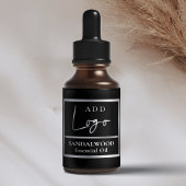 Étiquette Élégante bouteille de gouttelette d'huile essentie