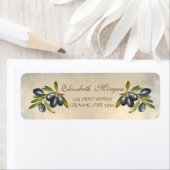Étiquette Élégante Branches D'Olive Chic Moderne (En situation)