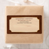 Étiquette Élégante Cabineterie en bois (En situation)