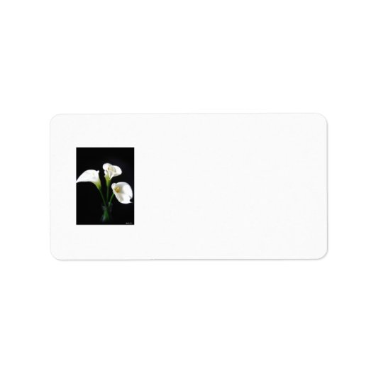 Étiquette Elégante Calla Lily Fleurs 10 (Devant)