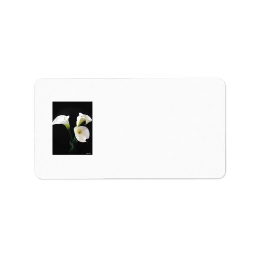 Étiquette Elégante Calla Lily Fleurs 12 (Devant)