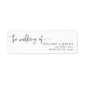 Étiquette Élégante calligraphie le mariage de l'adresse de r (Devant)