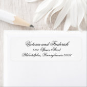 Étiquette Élégante calligraphie Mariage officiel Adresse de (En situation)