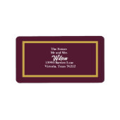 Étiquette Élégante calligraphie sur Dark Purple Adresse de r (Devant)