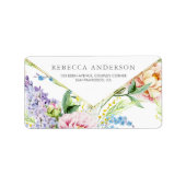 Étiquette Elégante couleur bleu et pourpre | MARIAGE (Devant)