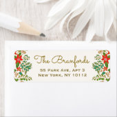 Étiquette Élégante couronne de Noël (En situation)