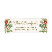 Étiquette Élégante couronne de Noël (Devant)