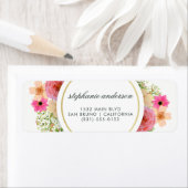 Étiquette Élégante couronne florale | Typographie moderne (En situation)