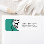 Étiquette élégante d'adresse de retour (En situation)