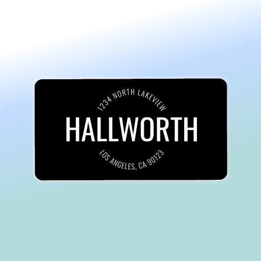 Étiquette élégante d'adresse de retour