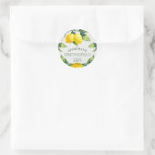 Étiquette élégante de limoncello au citron à l'aqu (Sac)