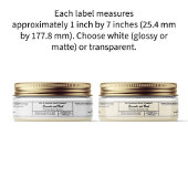 Étiquette Élégante de Pot de Crème pour Peau Clair