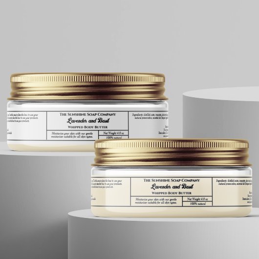 Étiquette Élégante de Pot de Crème pour Peau Clair