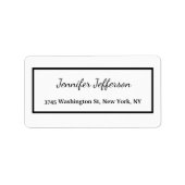 Étiquette Élégante écriture moderne à la main Plain Professi (Devant)