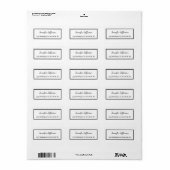 Étiquette Élégante écriture moderne à la main Plain Professi (Feuille entière)