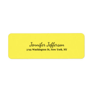 Étiquette Élégante écriture moderne à la main simple Jaune