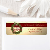 Étiquette Élégante et élégante couronne de Noël Holliday (En situation)