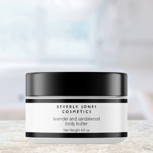 Étiquette élégante et minimaliste de pot de cosmét