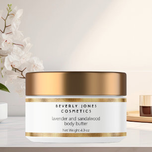 Étiquette élégante et minimaliste de pot de cosmét