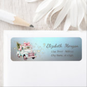 Étiquette Élégante étincelle, Arbre à pin bleu (En situation)