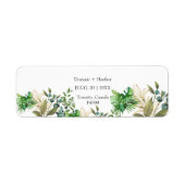 Étiquette Élégante feuille botanique (Devant)